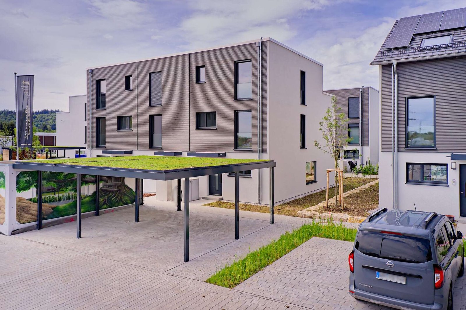 Reihenhäuser mit Flachdach