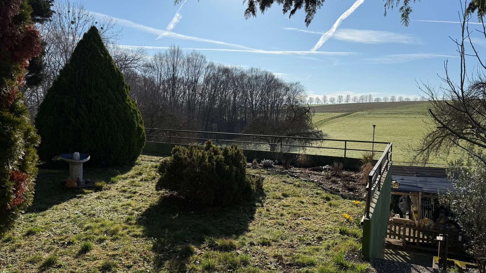 Blick vom Garten und Grüne